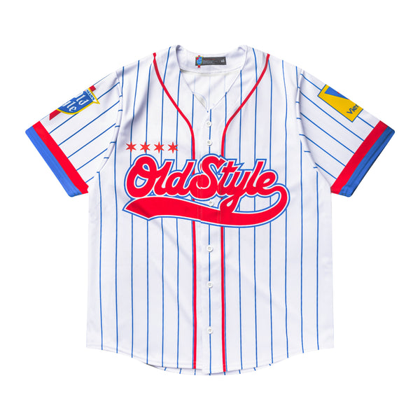 OLD STYLE x VIENNA BEEF BASEBALL JERSEY - WHITE – Old Style Beer Store