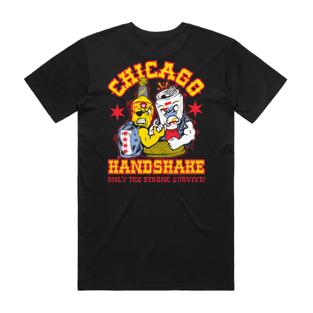 Chicago Handshake Mascot Tee - Vintage White