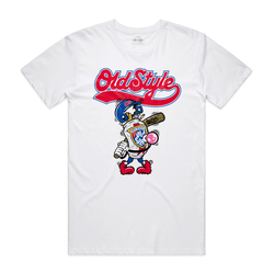 OLD STYLE BASEBALL CAN TEE - WHITE