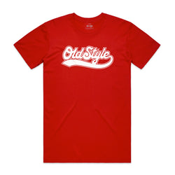 OLD STYLE SCRIPT TEE - RED