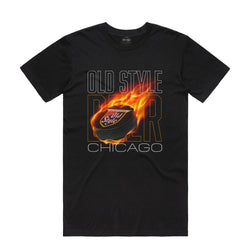 FLAMING PUCK TEE