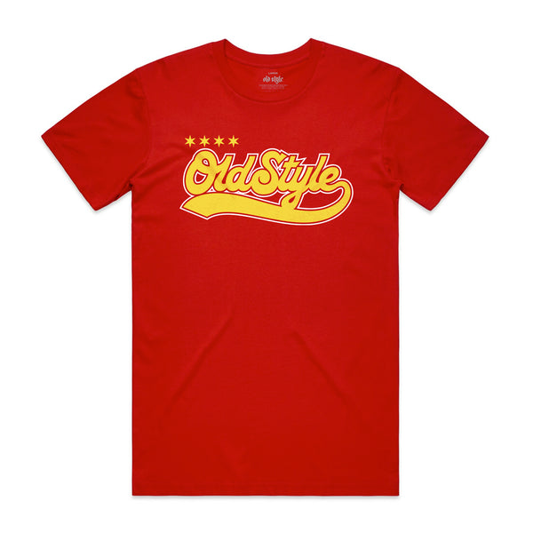 OLD STYLE X VIENNA BEEF JERSEY TEE - RED