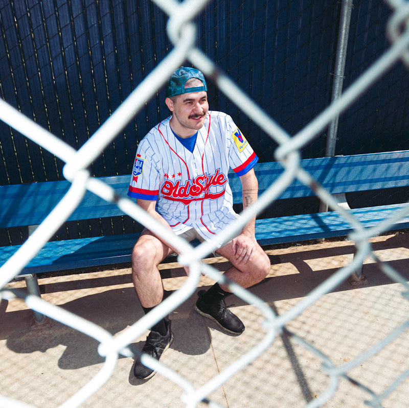 OLD STYLE x VIENNA BEEF BASEBALL JERSEY - BLUE – Old Style Beer Store