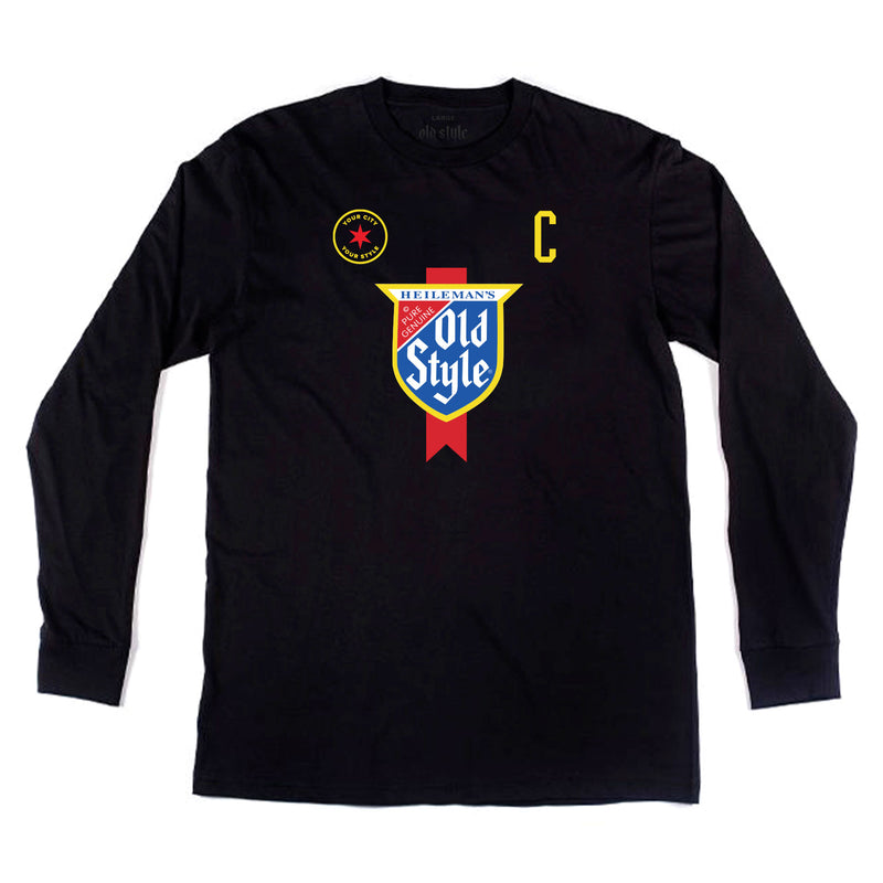 Old Style Hockey Jersey Long Sleeve T-Shirt - Black – Old Style Beer Store