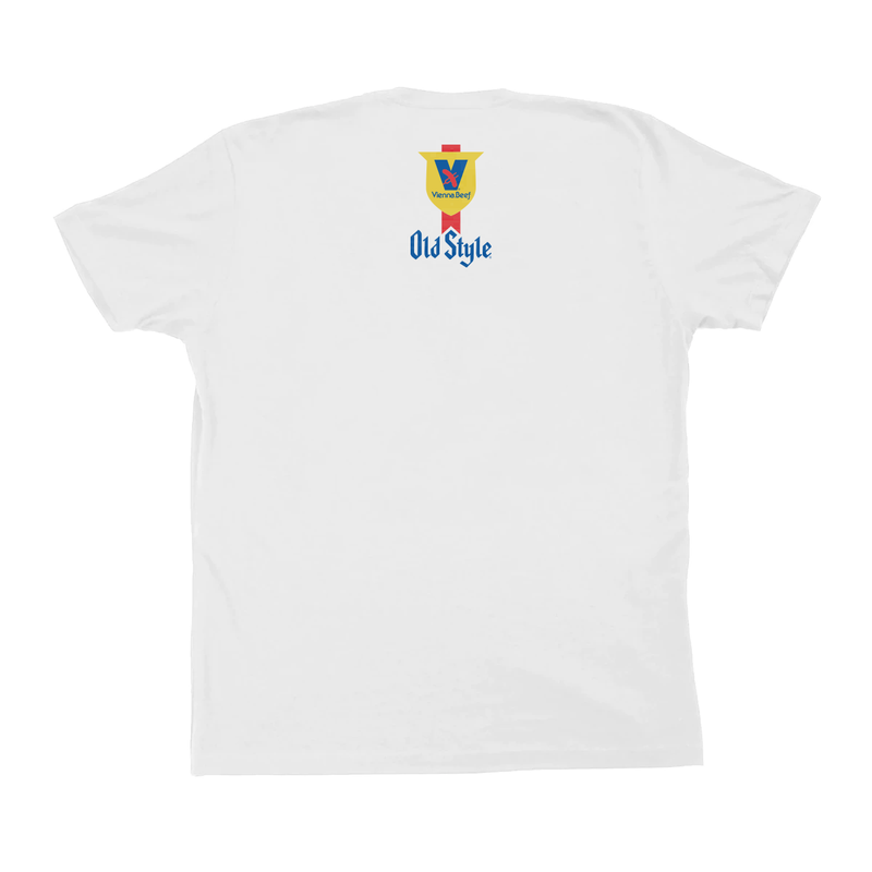 back of t shirt with vienna beef and old style logo design 