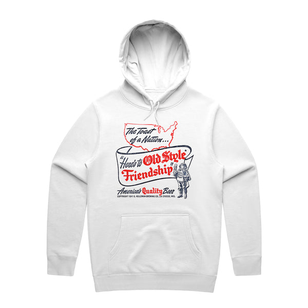 OLD STYLE FRIENDSHIP HOODIE - WHITE