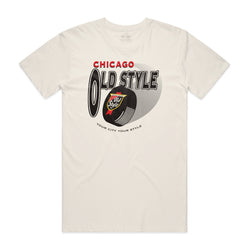 Old Style puck drop t-shirt. Hockey tee